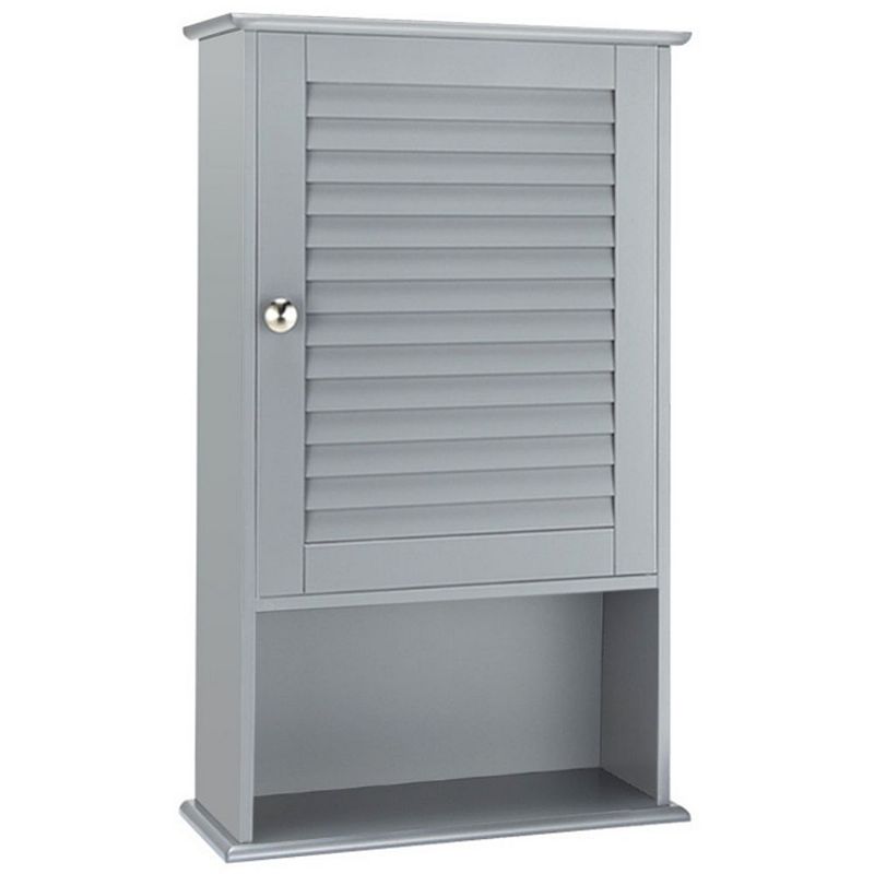 Hivago Bathroom Wall Mount Storage Cabinet Single Door with Height Adjustable Shelf