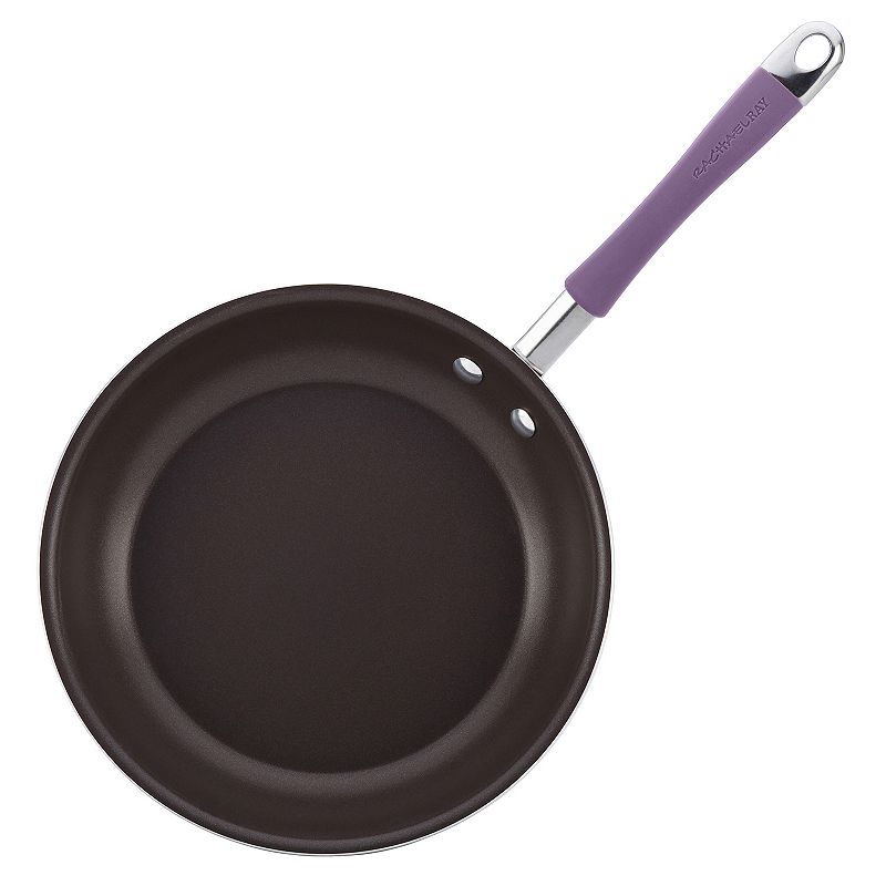 Rachael Ray? Classic Brights Hard Enamel Aluminum Nonstick Set Frying Pan Set， 9.25-Inch and 11-Inch