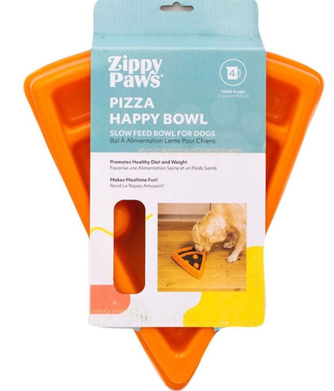 Zippy Paws Pizza Happy Bowl Slow Feeder