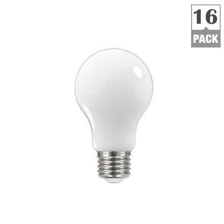 EcoSmart 60-Watt Equivalent A19 Dimmable ENERGY STAR Frosted Filament LED Light Bulb Daylight (16-Pack) A8A19A60WESD03