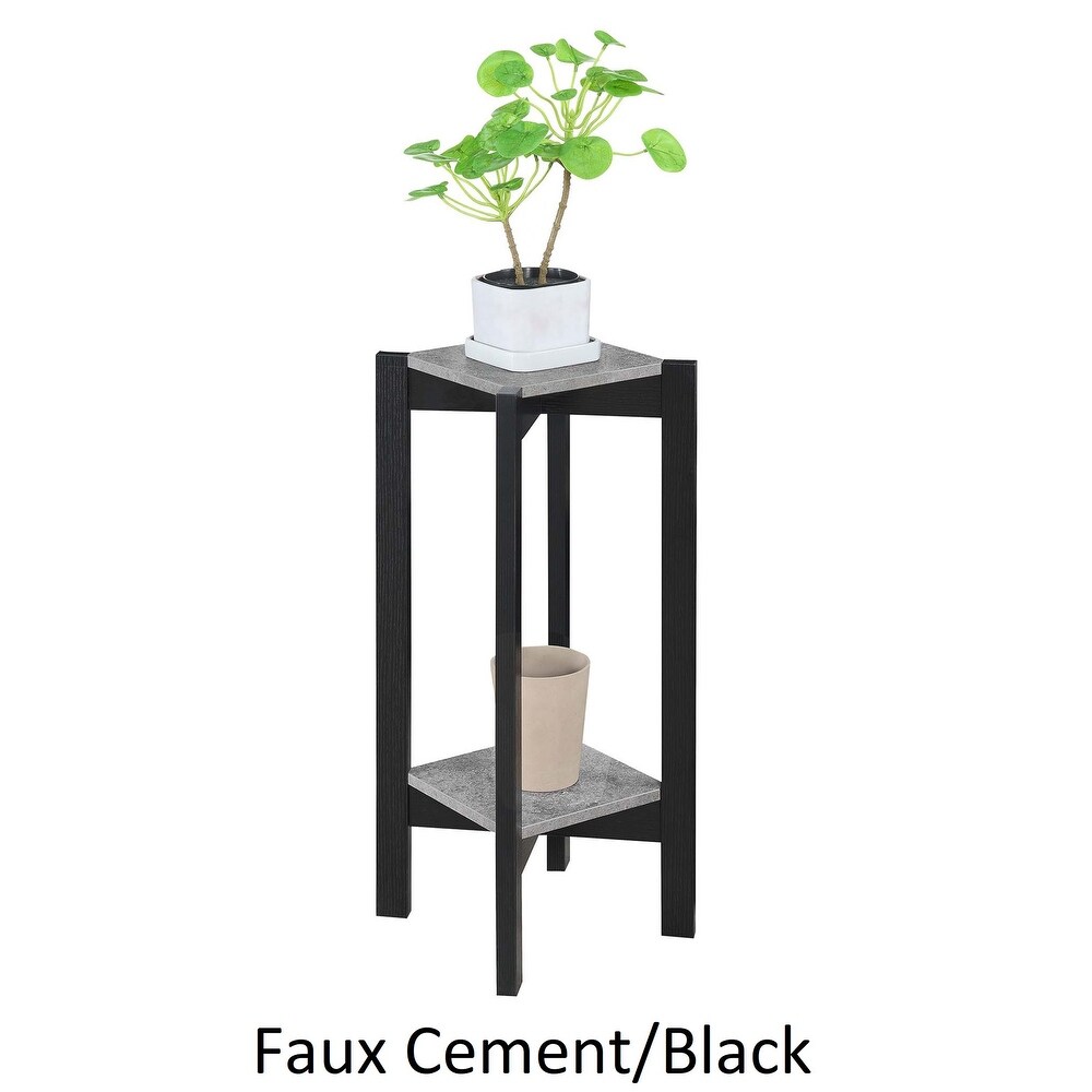 Convenience Concepts Planters   Potts Deluxe Square 2 Tier Plant Stand