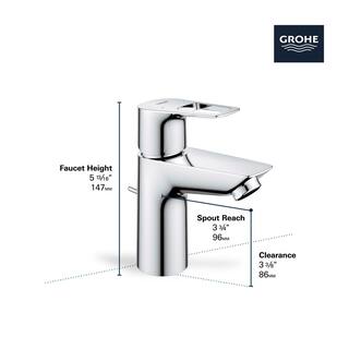 GROHE BauLoop Single-Handle Single Hole Bathroom Faucet in StarLight Chrome 23084001