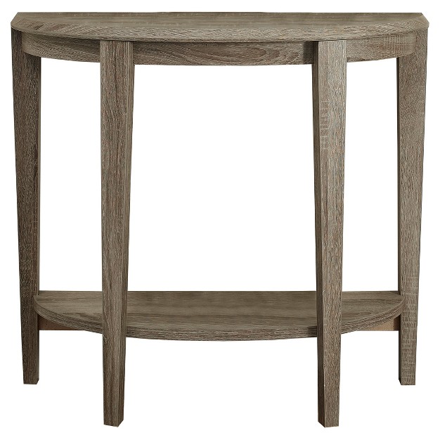 Accent Table Half Moon Shape Dark Taupe Everyroom