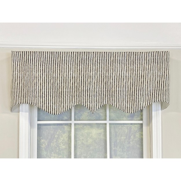 Duval Regal Valance 3in Rod Pocket 50in X 17in For Kitchen Living Room By Rlf Home