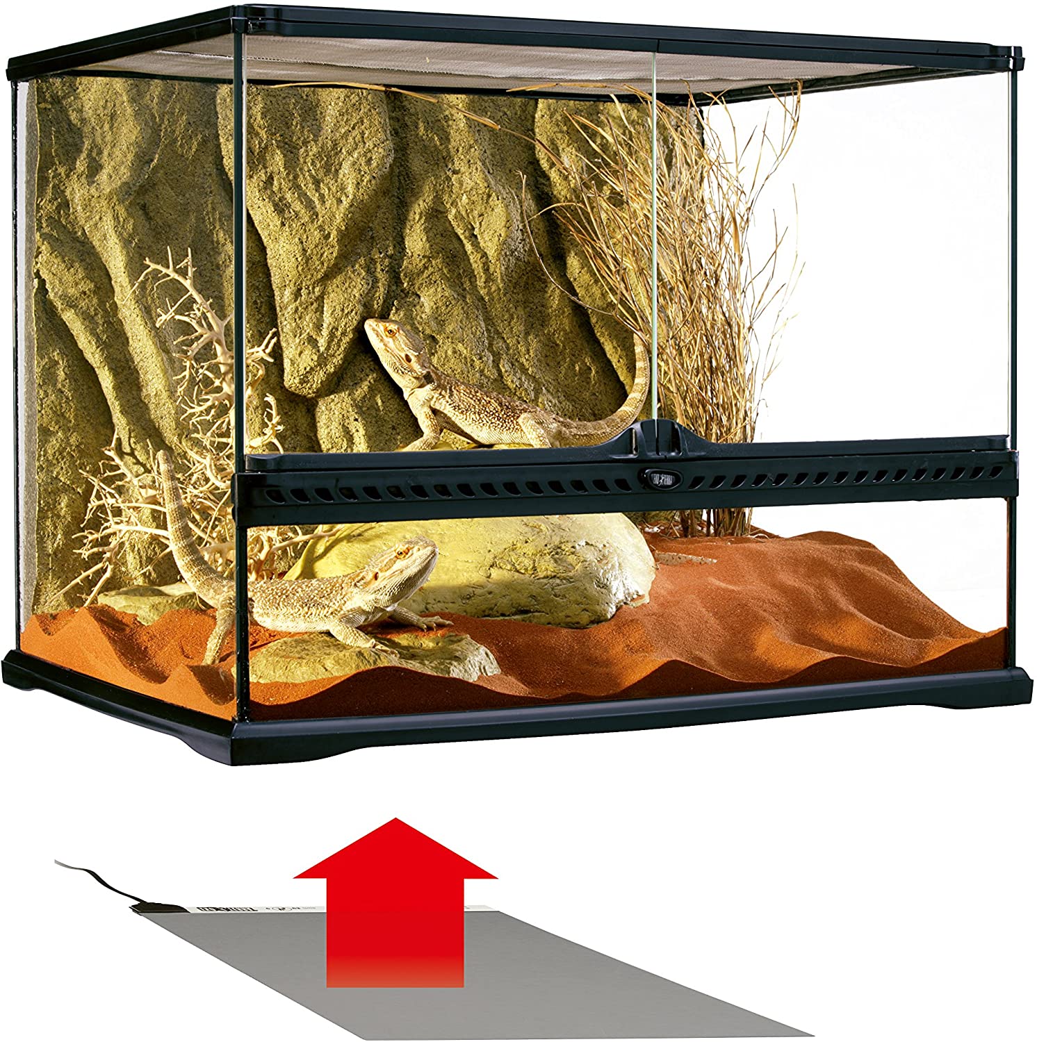 Exo Terra Heat Mat， Reptile Terrarium Substrate Heater， 16 Watt， Medium