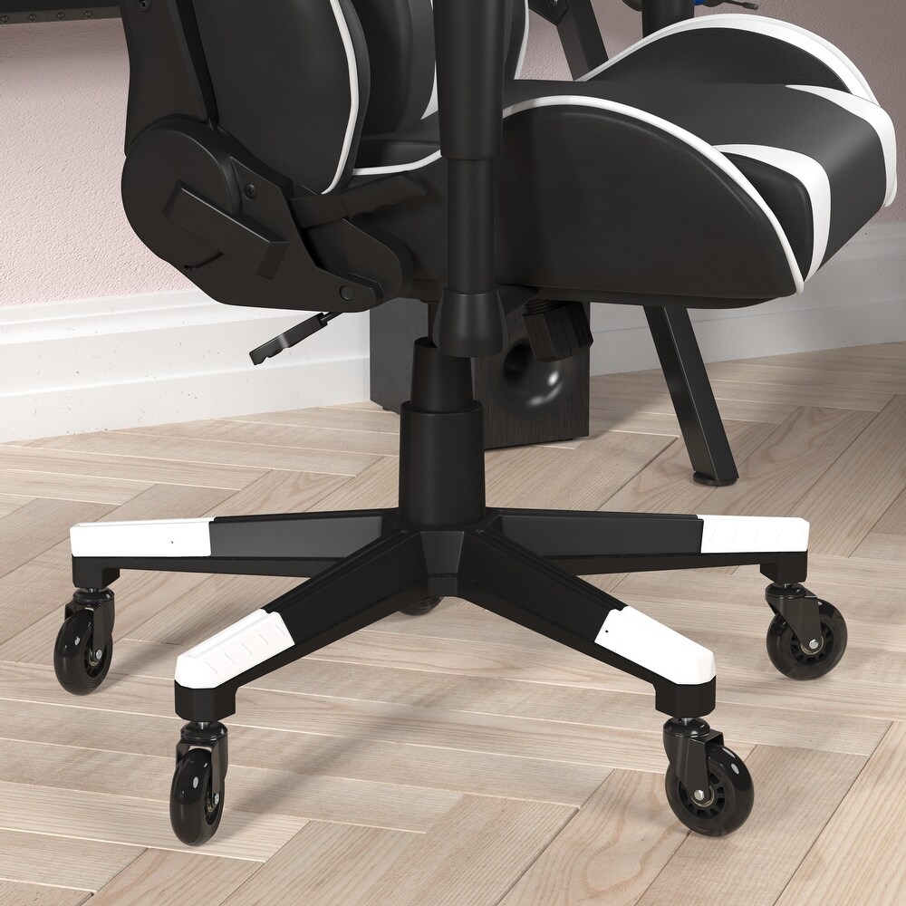 Office Gaming Chair with Roller Wheels   Reclining Back