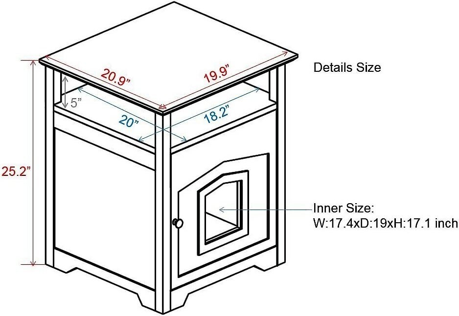 Arf Pets Designer Enclosed Cat Litter Box