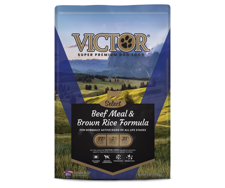 Victor - All Dog Breeds， All Life Stages Beef Meal and Brown Rice Recipe