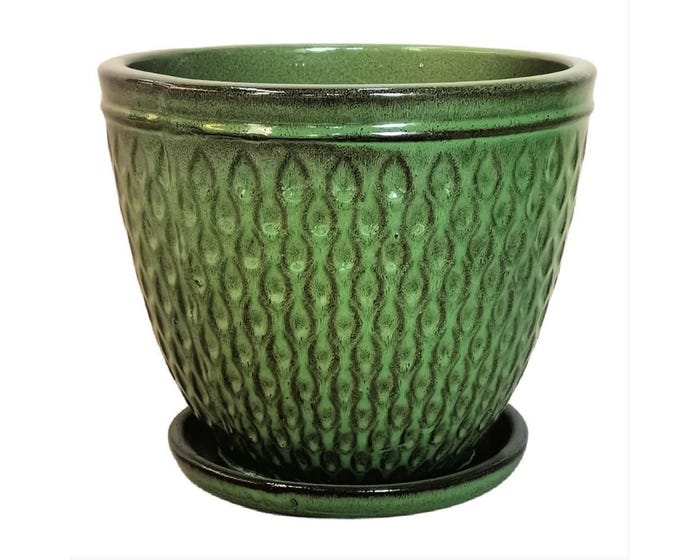 Waffle Planter， Green， Large - ACBRP6NO3JSGL