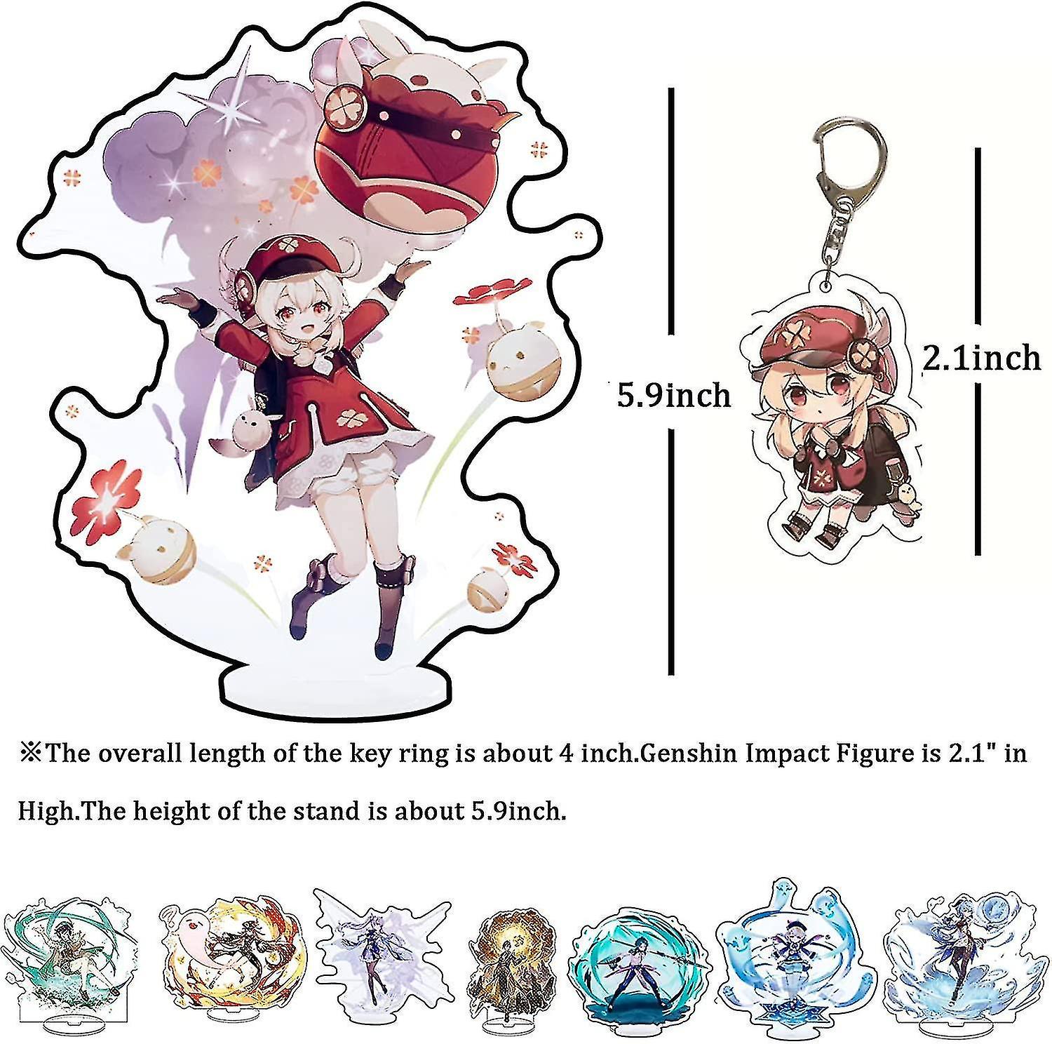 Genshin Impact Mirror Acrylic Stand Figure And Keychain Peripheral Ornaments Collections，daily Life，