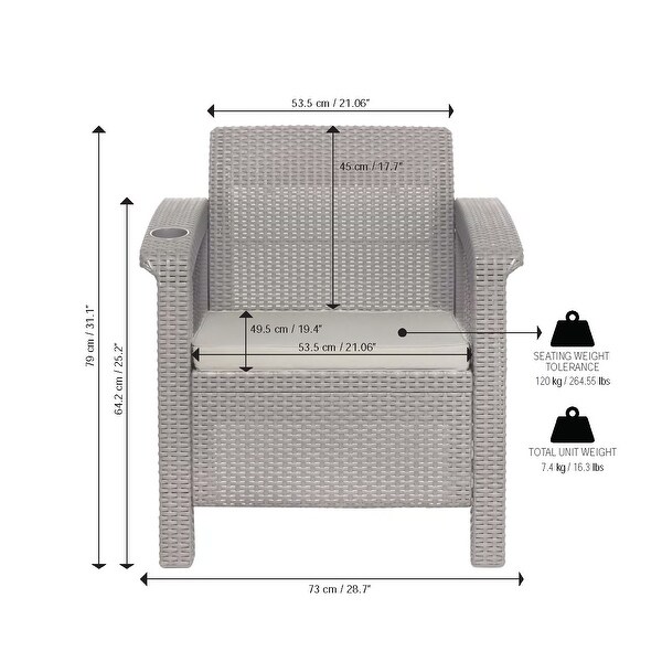 MQ FERRARA 4Piece Elegance Furniture Set with Luxury Seat Cushions