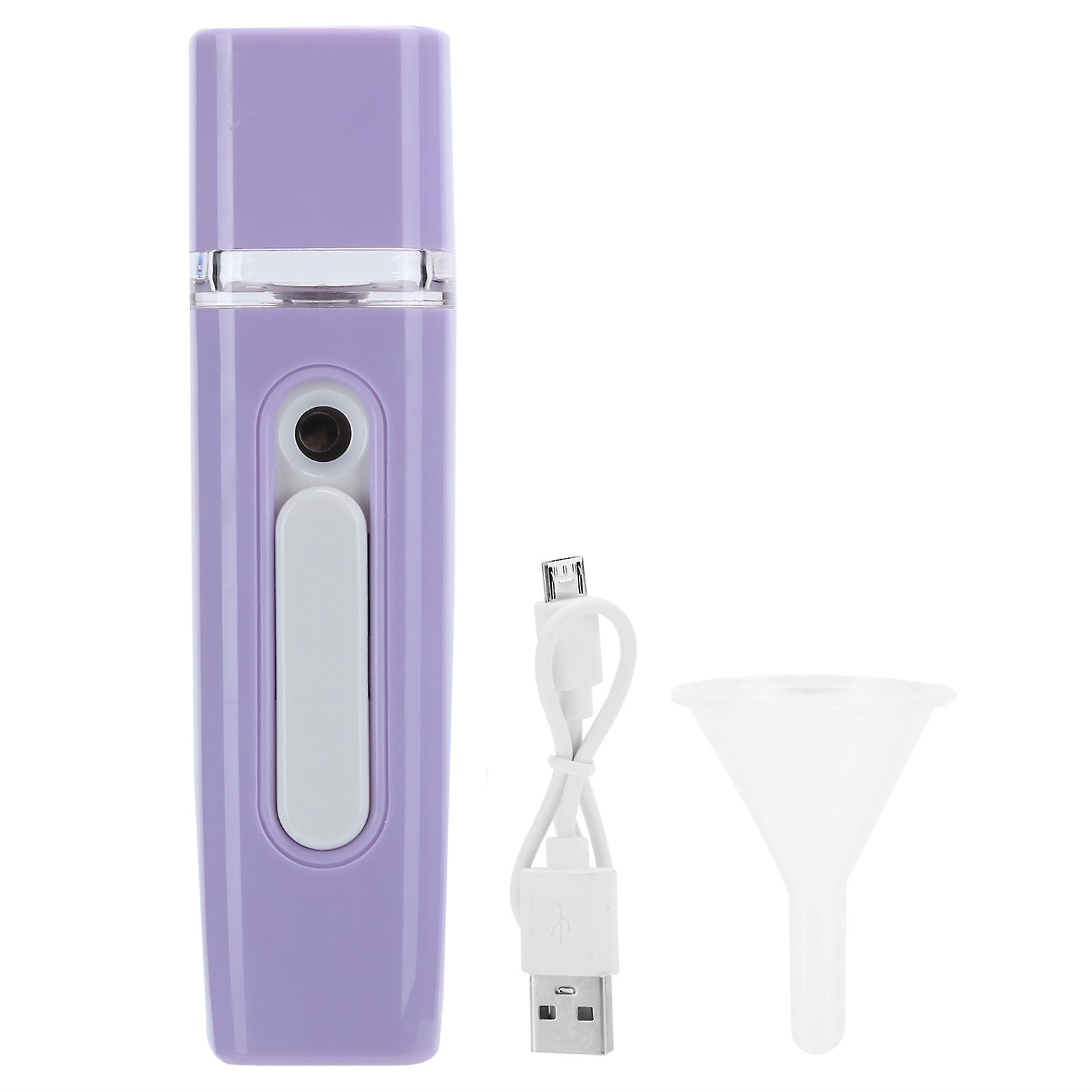 Usb Nano Mist Sprayer Air Humidifier Portable Handheld Moisturizing Face Sprayer 28mlpurple