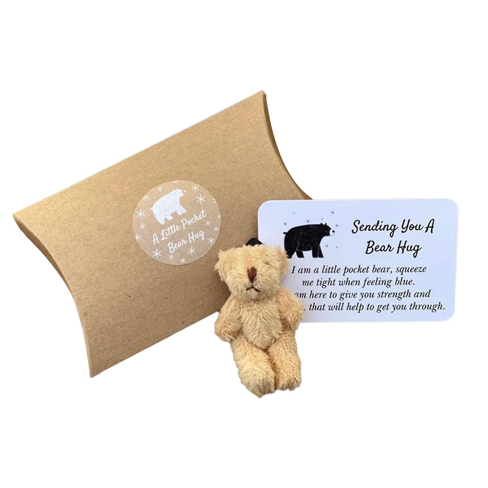 Little Pocket Bears Hug Tiny Stuffed Animals Bear For Birthday Graduation Light Brown