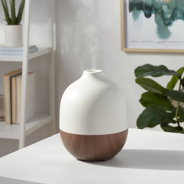 300ml Woodgrain Oil Diffuser White brown