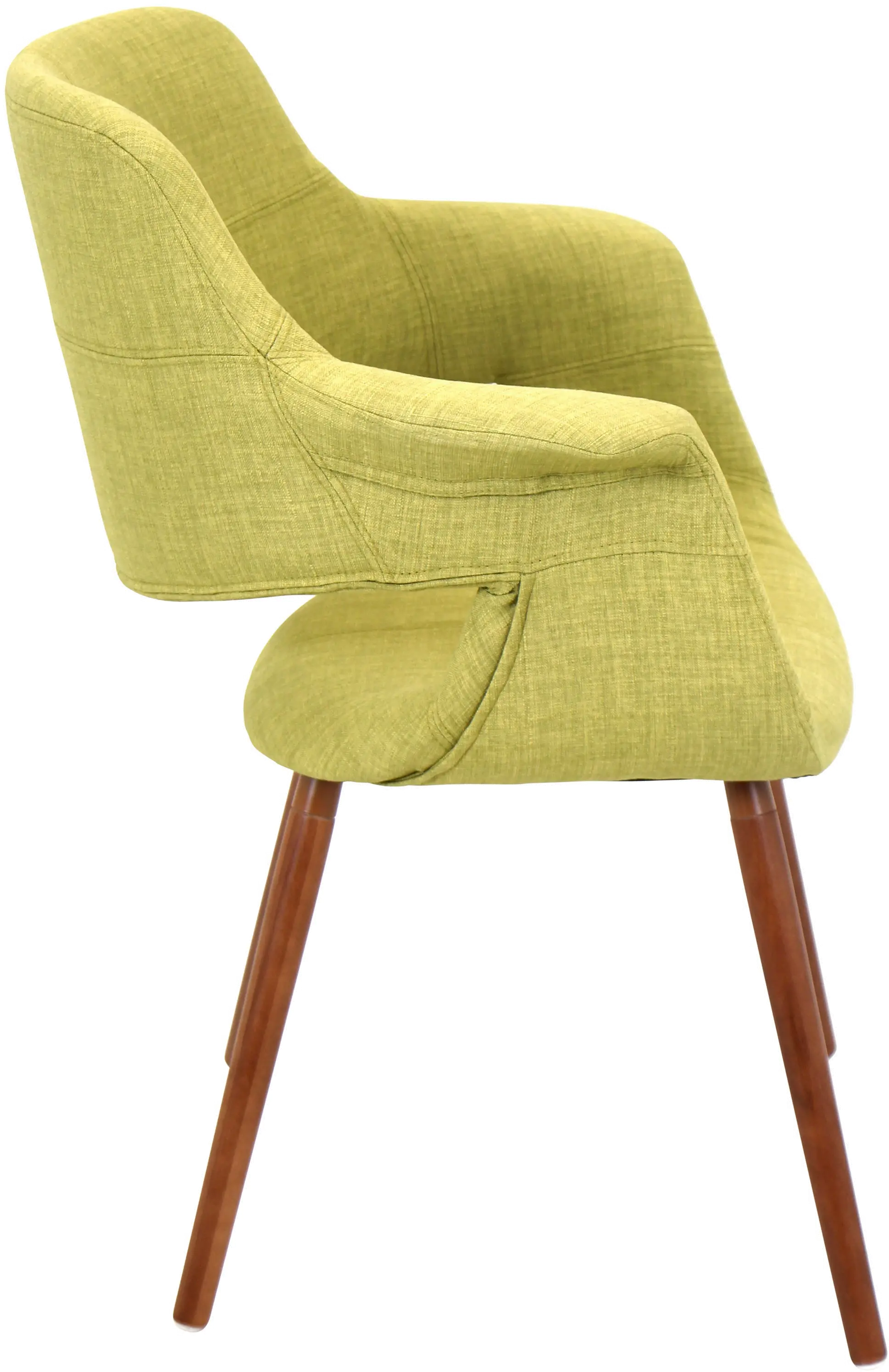 Vintage Flair Mid Century Modern Green Accent Chair