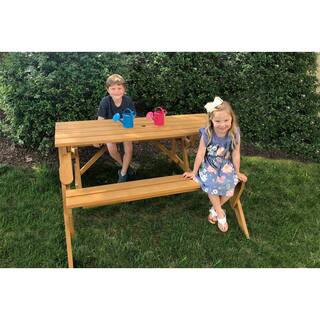 54.25 in. L x 58 in. W x 30 in. H 2 in 1 Picnic TableBench 2-1909