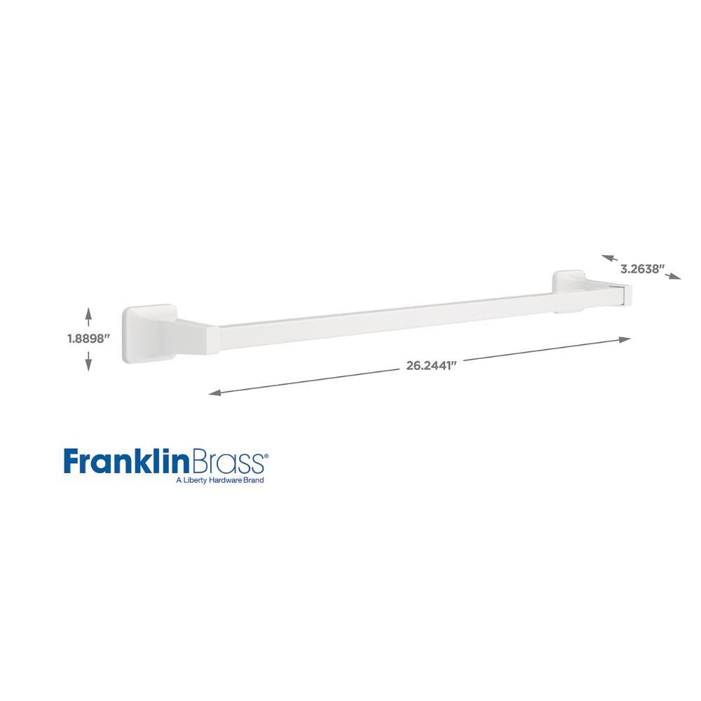 Franklin Brass Futura 24 in. Towel Bar in White D2424W