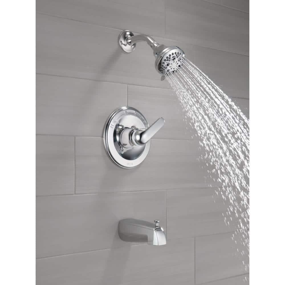 Delta Classic SingleHandle 5Spray Tub and Shower Faucet in Chrome