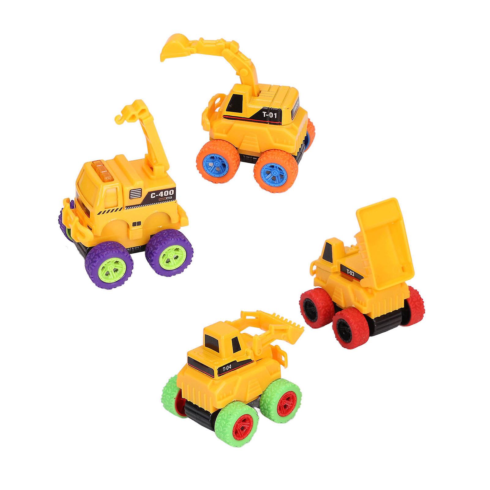 4pcs Toy Car Models Mini Cute Different Shape Portable Construction Truck Vehicles Set For Children Toys Birthday Gift