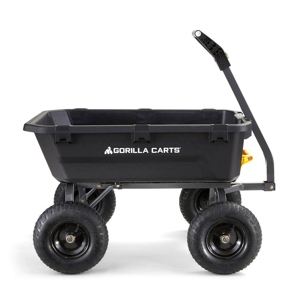 GORILLA CARTS 7 cu. ft. Poly Yard Dump Cart GCG-7