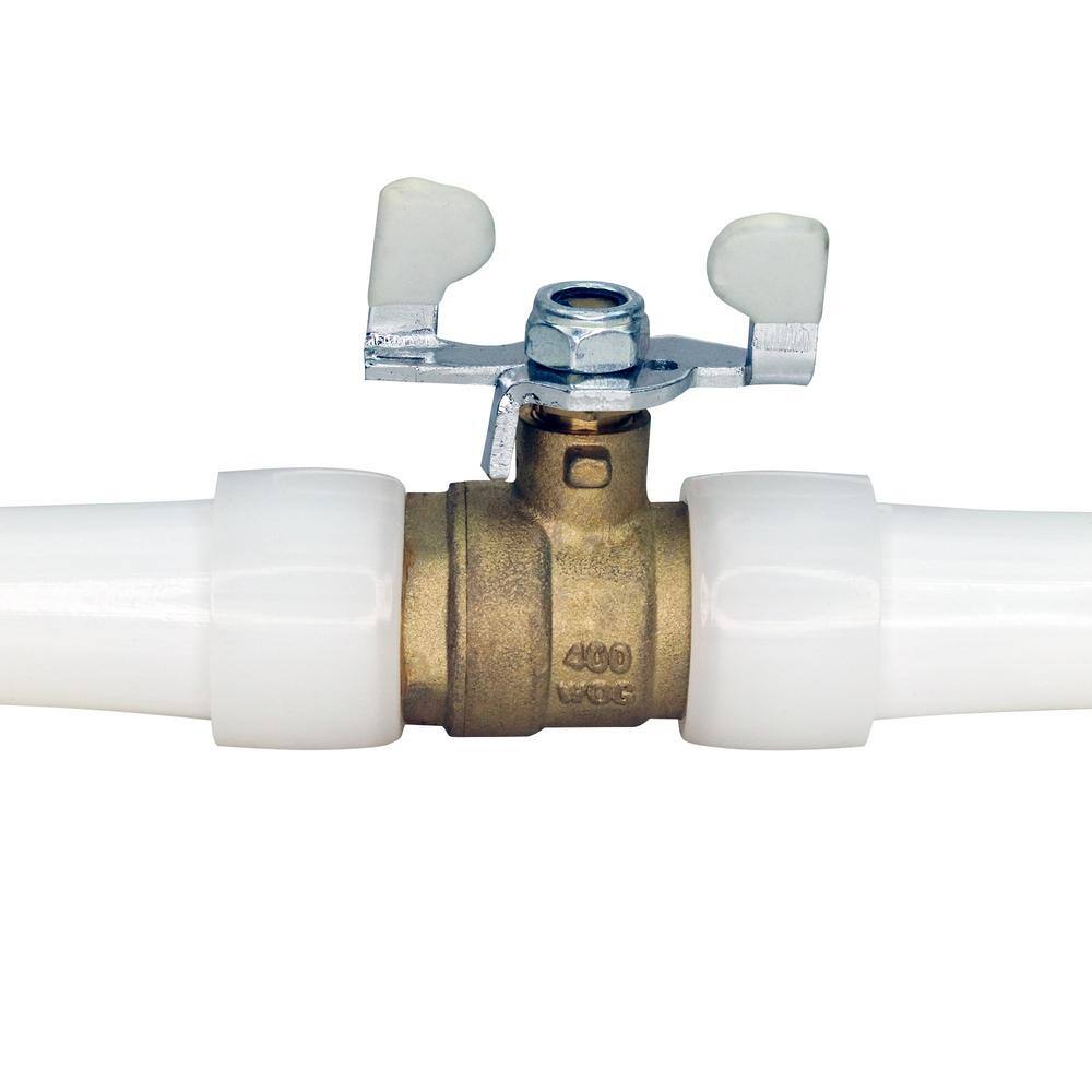 Apollo 12 in. Brass PEX-A Barb Ball Valve with Tee Handle EPXV12T