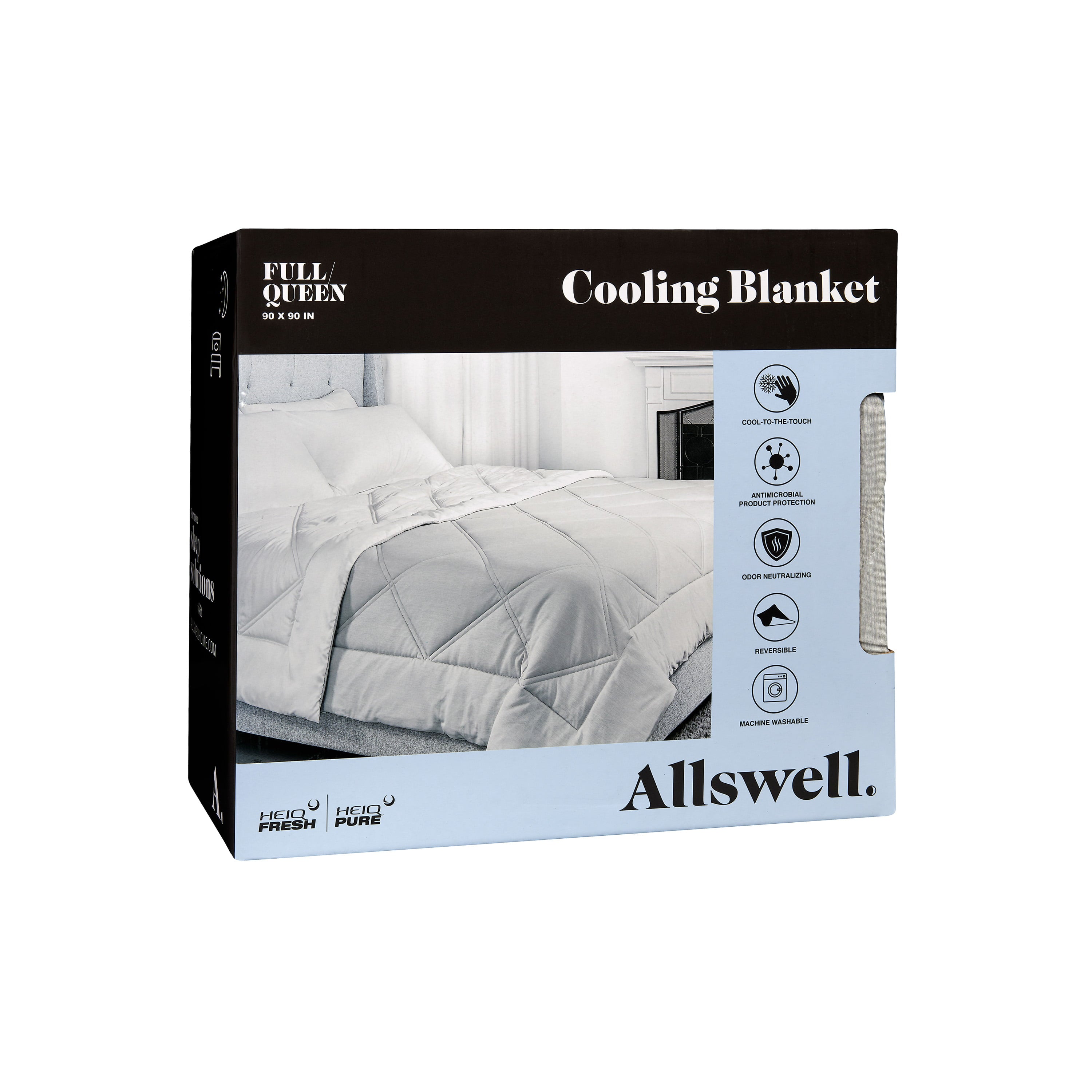 Allswell Reversible Cooling Blanket， Twin， Tencel® Cooling Fabric