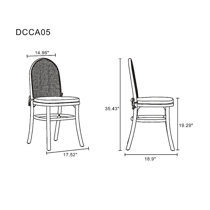 MANHATTAN COMFORT Paragon Dining Chair 2-piece Set