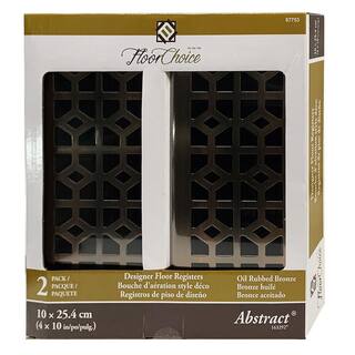 FC 4 in x 10 in Abstract Floor Register Oil Rubbed Bronze 4 pack 87753