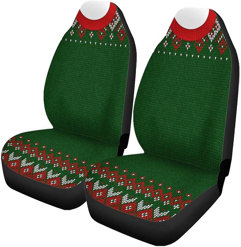 Set Of 2 Car Seat Covers Sweater Universal Auto Front Seats Protector Fits For Car，suv Sedan，truck D---44013