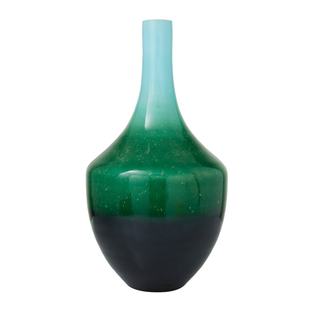 The Novogratz Green Glass Ombre Vase