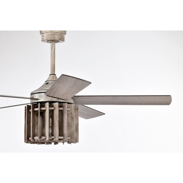 Olivia 52 Inch Distressed Wood Finish Ceiling Fan with Light Shopping - The Best Deals on Ceiling Fans | 40371728