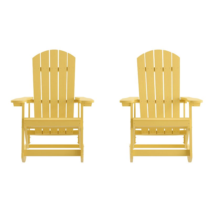 Flash Furniture Savannah All-Weather Adirondack Rocking Chair 2-piece Set