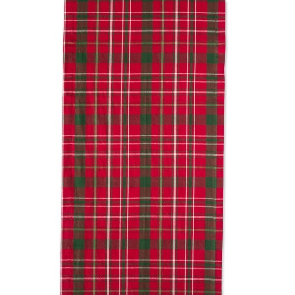 Design Imports Tartan Holly Plaid Table Runner (0.25 inches high x 14 inches wide x 108 inches deep)