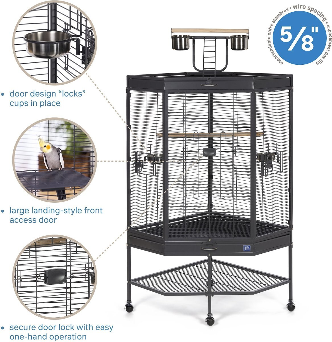 Prevue Pet Products Corner Playtop Bird Cage