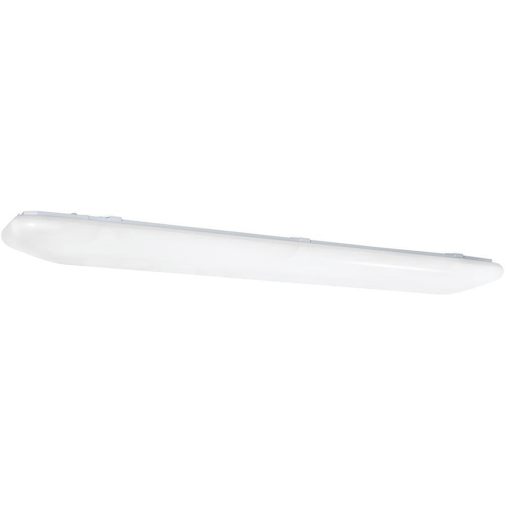 Hampton Bay 4 ft. x 1 ft. White Traditional LED Ceiling Flushmount 54644141