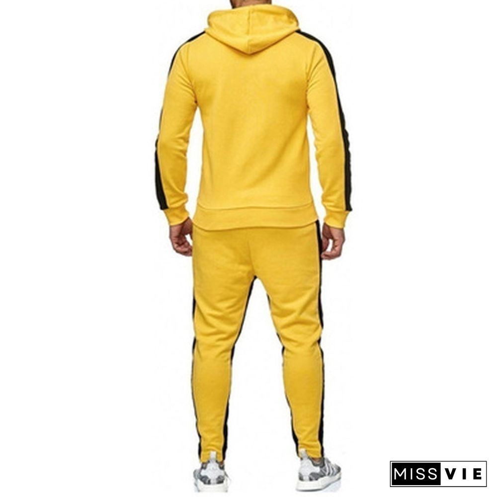 Men's Fashion Sets Hoodies Pants Suit Fashion Tracksuits Print Sweatshirt Pants Suit