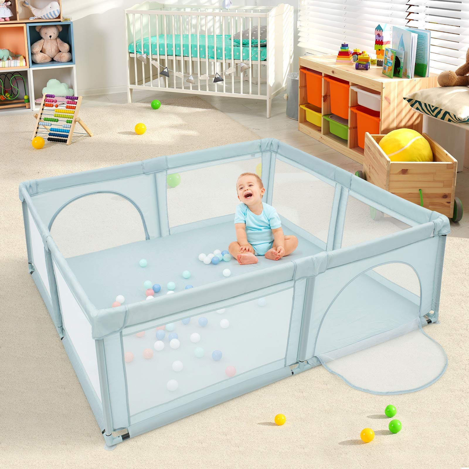 Costzon Baby Playpen, Extra Large Playpen for Toddlers Baby, 81