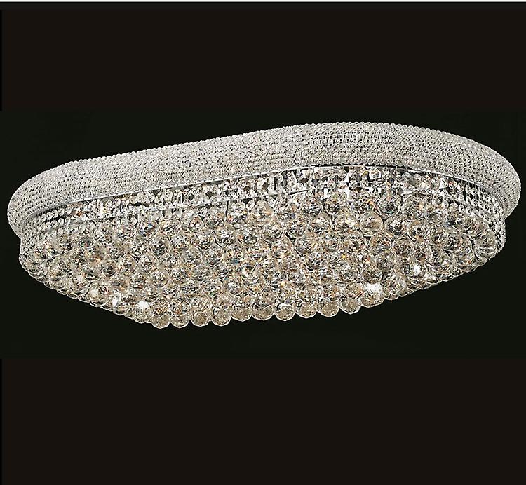 Phube Empire Gold Crystal Ceiling Light Luxury Ellipse Shape Lighting K9 Crystal Ceiling Lamp