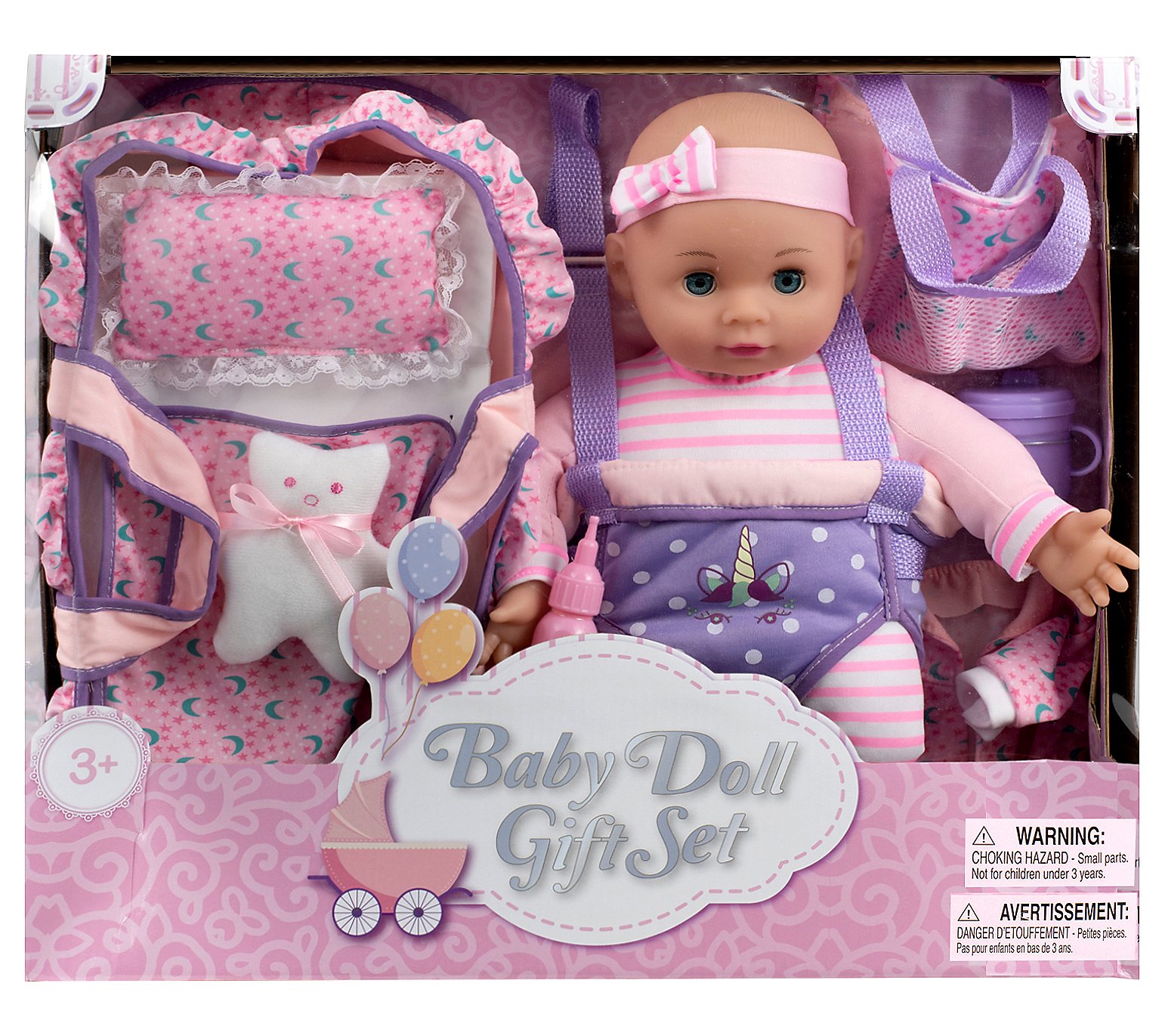 Kid Concepts Baby Doll Gift Set with Carrier