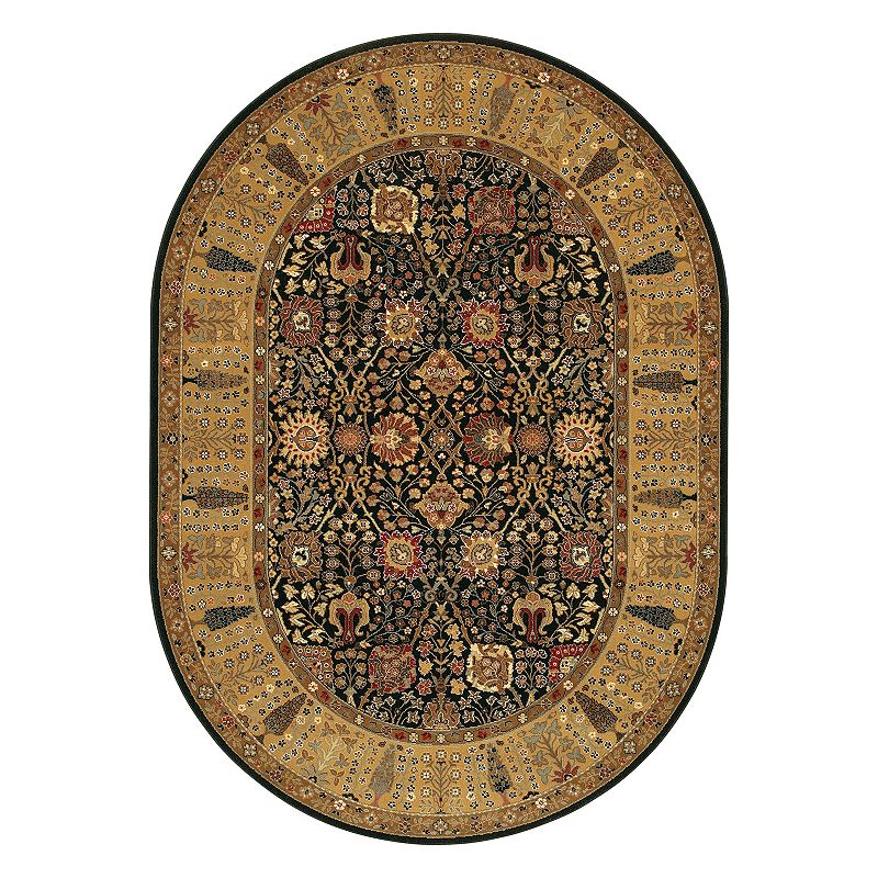 Couristan Royal Kashimar Cypress Garden Framed Floral Wool Rug