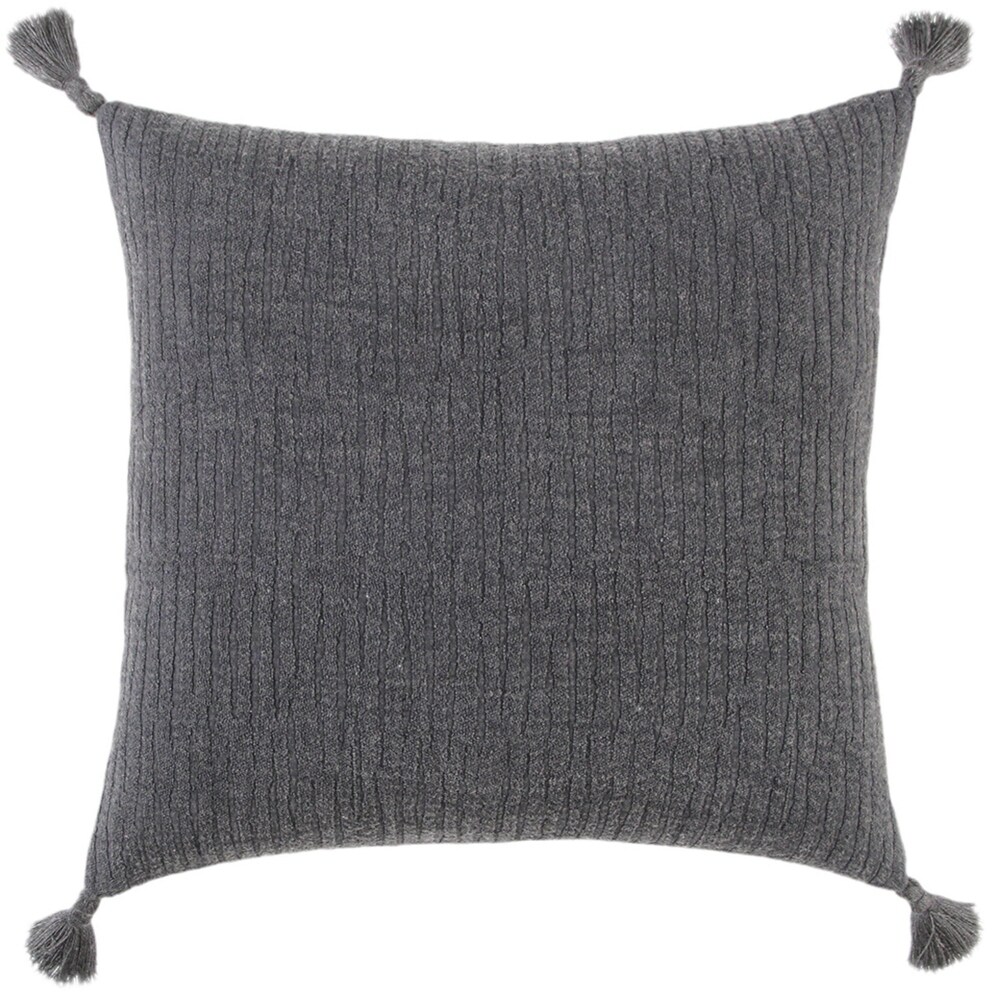 Solid With Tonal Abstract Cotton Pillow Cover