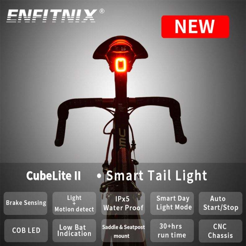 CubeLiteII Bicycle Taillights Smart Brake Lights USB Rechargeable Bike MTB Rear Taillights bicycle