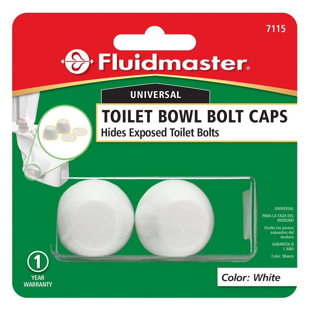 Fluidmaster White Toilet Bolt Caps 7115