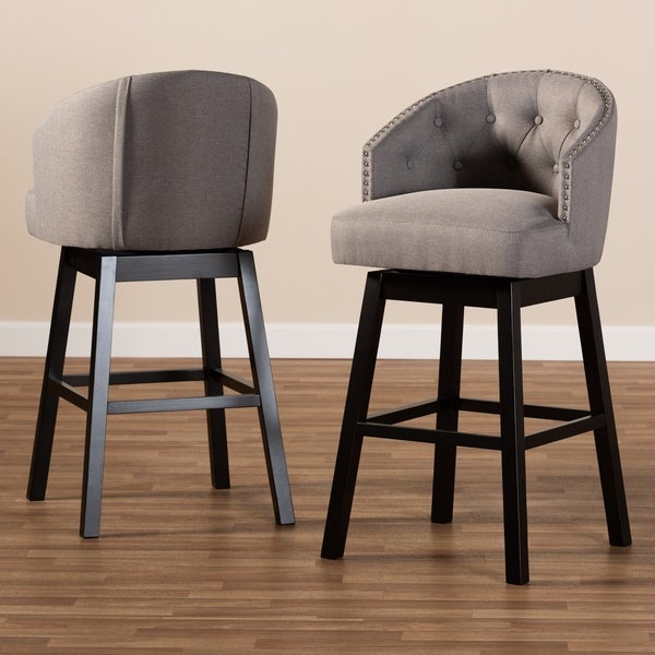 Transitional Swivel Bar Stool (Set of 2)