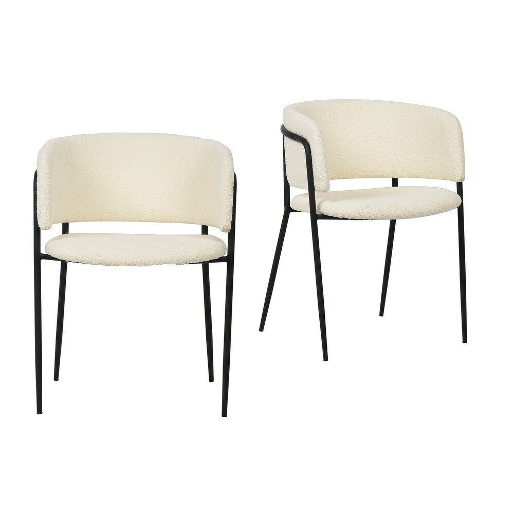 Modrest Chilton Modern Off White Dining Chair (Set of 2)