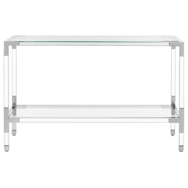 SAFAVIEH Couture High Line Collection Arverne Acrylic Silver Console Table - 47