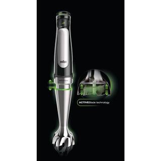 Braun MultiQuick MQ7077X SmartSpeed SS Immersion Hand Blender w 1.5 C Food Processor Whisk Masher and Beaker MQ7077X