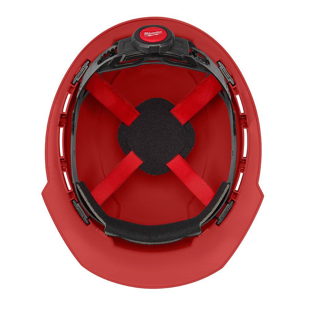 MW BOLT Red Type 1 Class E Front Brim Non-Vented Hard Hat with 4 Point Ratcheting Suspension 48-73-1108