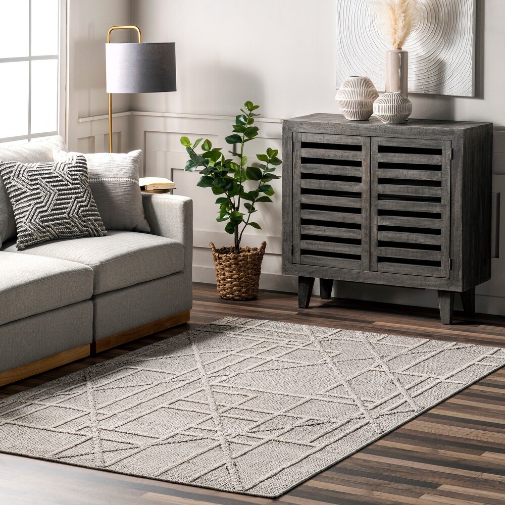 Brooklyn Rug Co Crissy Contemporary High Low Indoor/Outdoor Area Rug