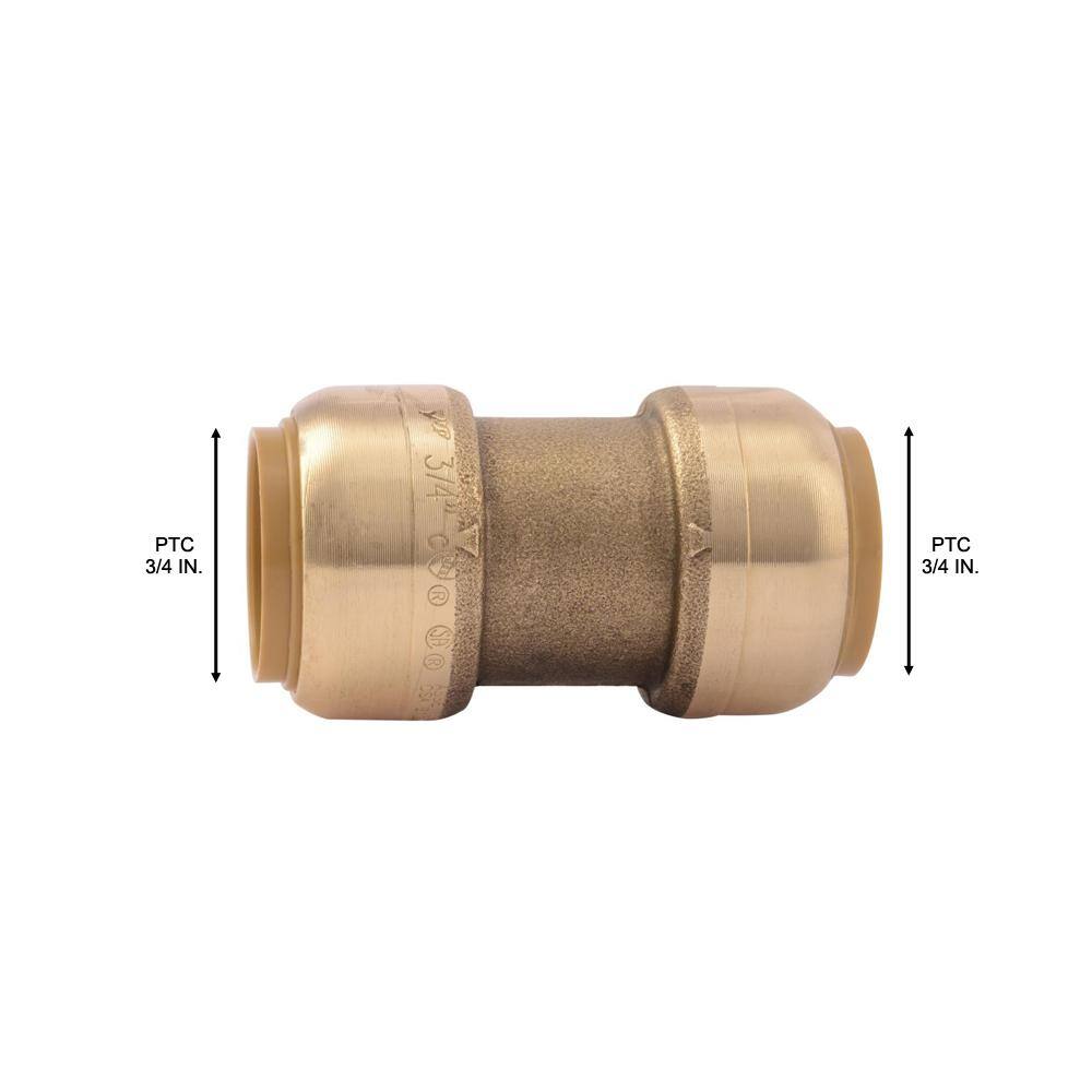 SharkBite 34 in. Push-to-Connect Brass Coupling Fitting Pro Pack (4-Pack) U016LFJ4